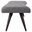 Uttermost Bowtie Charcoal Fabric Bench