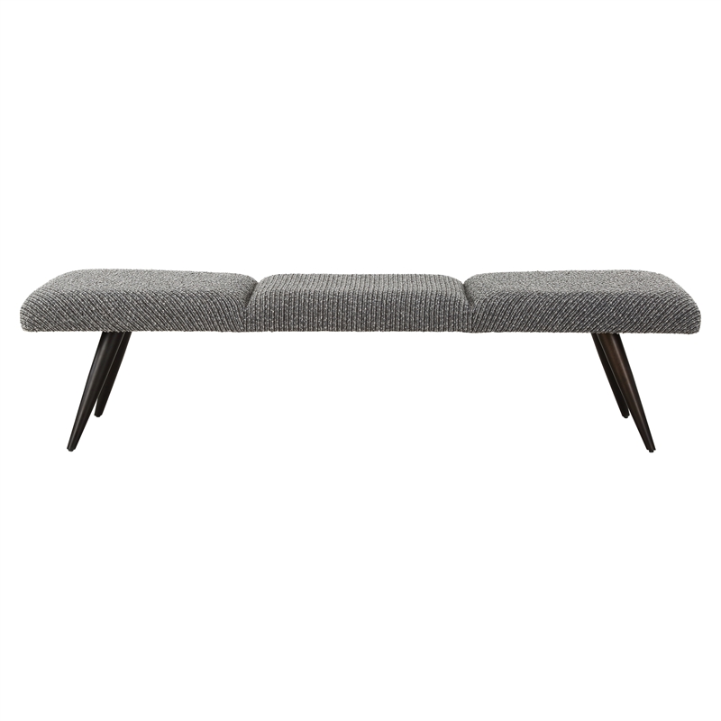 Uttermost Bowtie Charcoal Fabric Bench