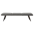 Uttermost Bowtie Charcoal Fabric Bench