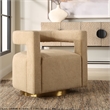 Uttermost Grounded Modern Swivel Chair in Brown