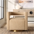 Uttermost Grounded Modern Swivel Chair in Brown