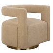 Uttermost Grounded Modern Swivel Chair in Brown