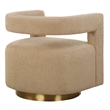 Uttermost Grounded Modern Swivel Chair in Brown