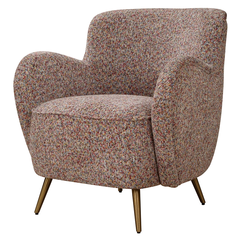 Uttermost Gemstone Confetti Toned Accent Chair in Multi-Color