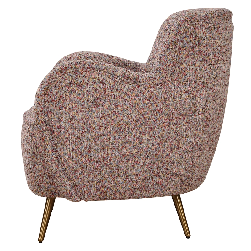Uttermost Gemstone Confetti Toned Accent Chair in Multi-Color