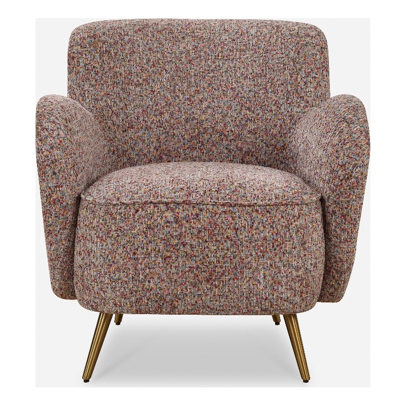 Uttermost Gemstone Confetti Toned Accent Chair in Multi-Color