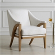 Uttermost Evolve White Fabric Accent Chair