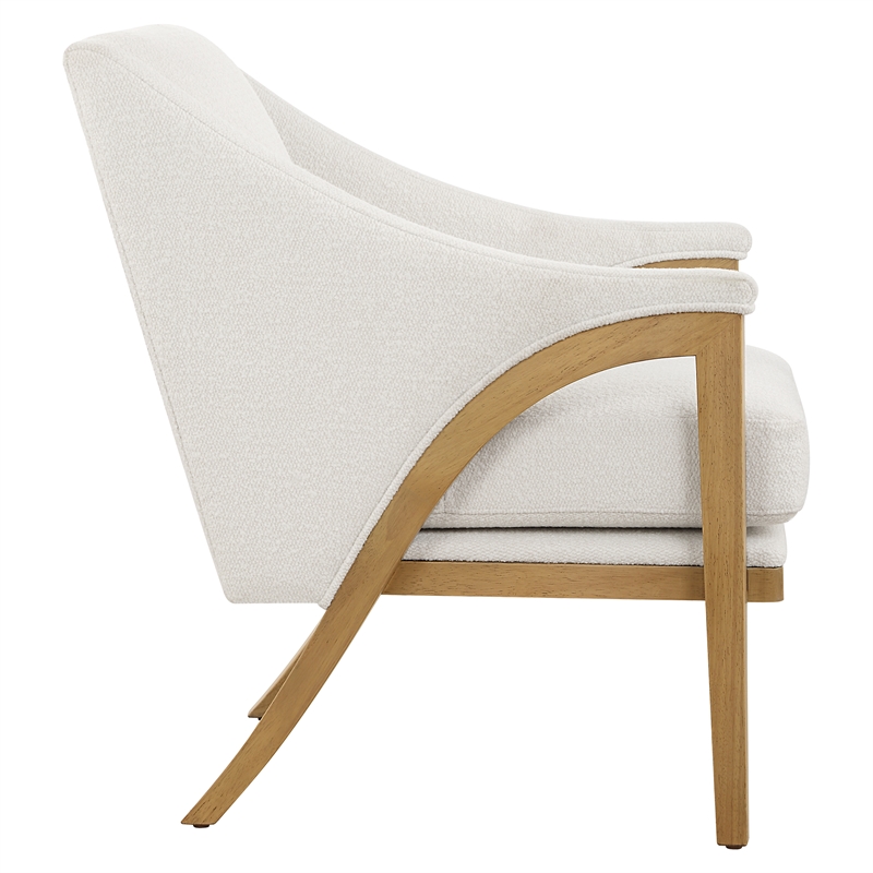 Uttermost Evolve White Fabric Accent Chair
