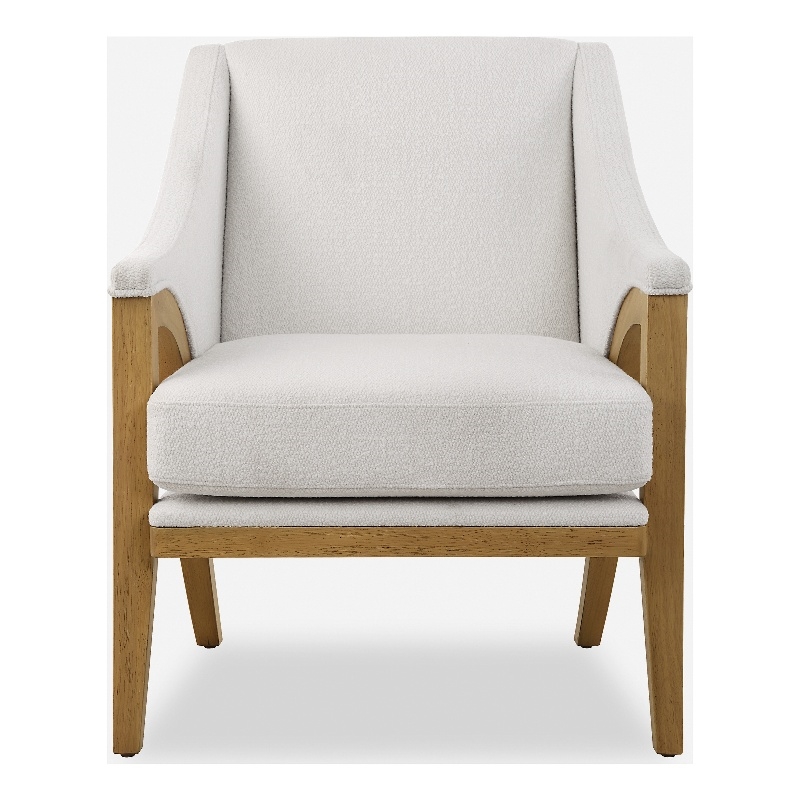 Uttermost Evolve White Fabric Accent Chair