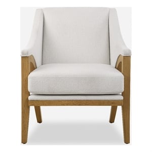 Uttermost Evolve White Fabric Accent Chair