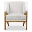 Uttermost Evolve White Fabric Accent Chair