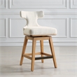 Uttermost Klismos Off White Fabric Counter Stool