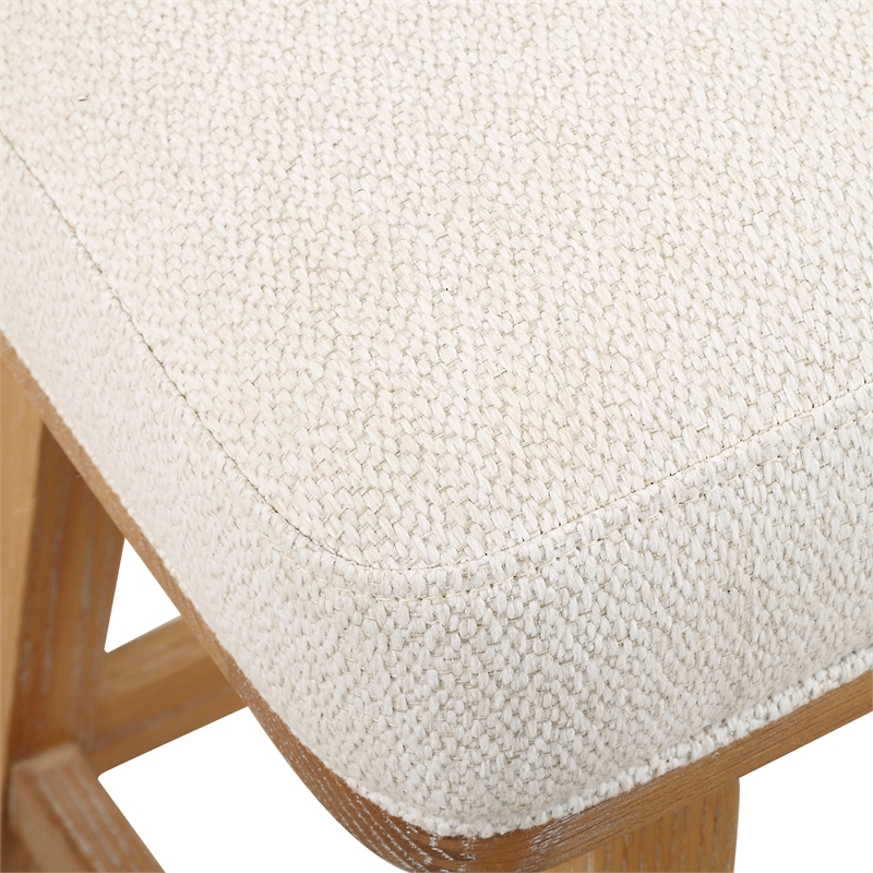 Uttermost Klismos Off White Fabric Counter Stool