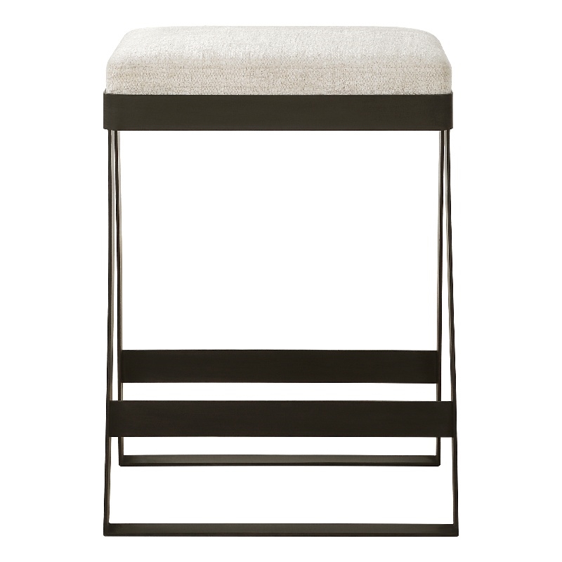 Uttermost Hover Iron Counter Stool in Black