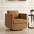 Uttermost Abound Chenille Upholstered Swivel Chair in Ginger