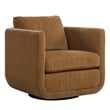 Uttermost Abound Chenille Upholstered Swivel Chair in Ginger