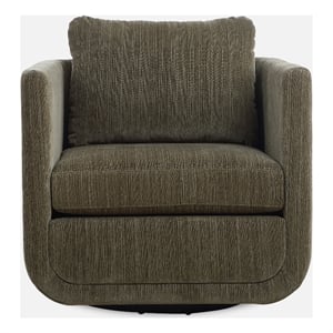 Uttermost Abound Chenille Upholstered Swivel Chair in Herb