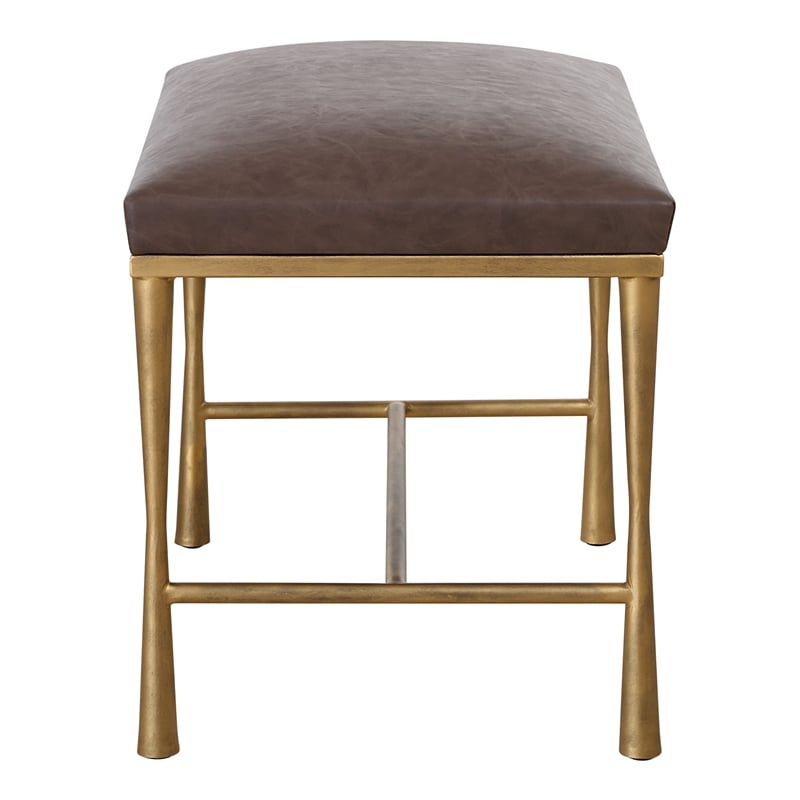 Uttermost Reform Gold Small Bench