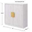Uttermost Emma 2 Door White Cabinet
