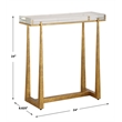 Uttermost Midas Thick Crystal Accent Table in in Gold