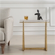 Uttermost Midas Thick Crystal Accent Table in in Gold