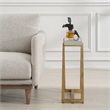 Uttermost Midas Thick Crystal Accent Table in in Gold