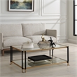Uttermost Kentmore Glass Coffee Table in Matte Black