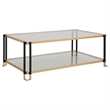 Uttermost Kentmore Glass Coffee Table in Matte Black