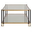 Uttermost Kentmore Glass Coffee Table in Matte Black