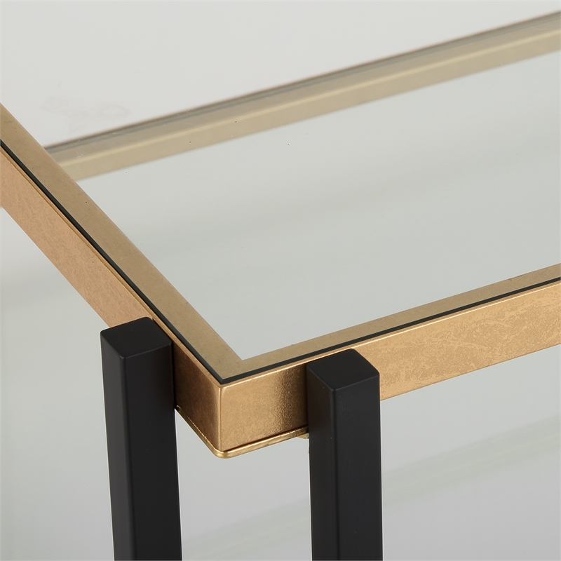 Uttermost Kentmore Glass Coffee Table in Matte Black