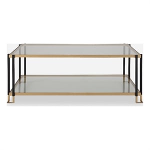 Uttermost Kentmore Glass Coffee Table in Matte Black