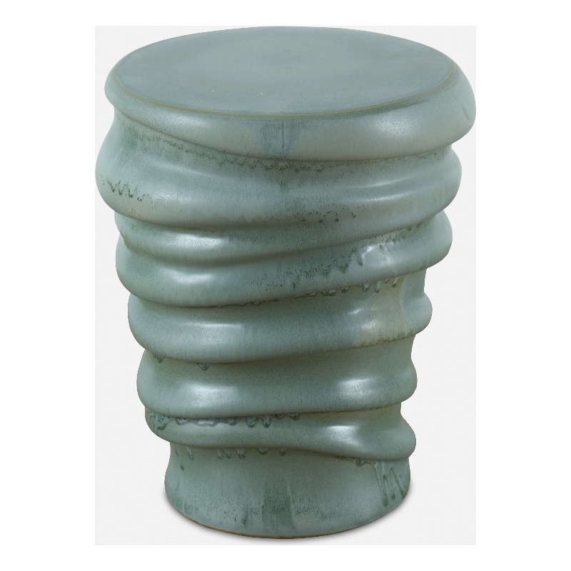 Uttermost Skye Modern Garden Stool in Aqua