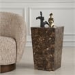 Uttermost Poe Marble Accent Table in Brown