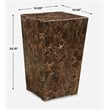 Uttermost Poe Marble Accent Table in Brown