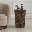 Uttermost Poe Marble Accent Table in Brown