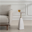 Uttermost Sora Glass Drink Table in White