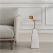Uttermost Sora Glass Drink Table in White