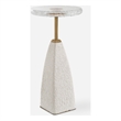 Uttermost Sora Glass Drink Table in White
