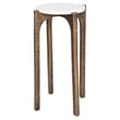 Uttermost Vivi Marble Drink Table in Antique Brass