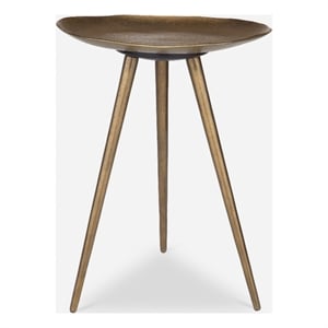 Uttermost Lily Pad Antique Brass Accent Table