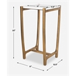 Uttermost Affinity White Marble Accent Table