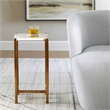Uttermost Affinity White Marble Accent Table