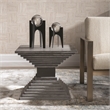Uttermost Andes Wooden Geometric Accent Table in Gray
