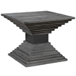 Uttermost Andes Wooden Geometric Accent Table in Gray