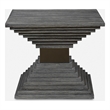 Uttermost Andes Wooden Geometric Accent Table in Gray