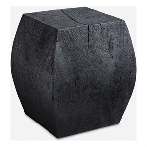 Uttermost Grove Black Wooden Accent Stool