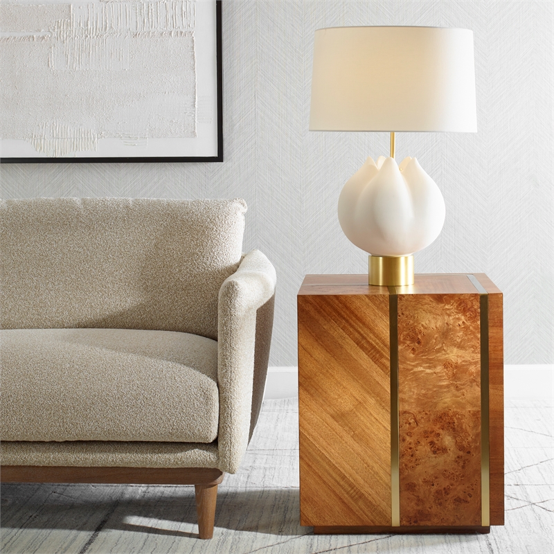 Uttermost Seven Wonders Wooden Side Table in Brown