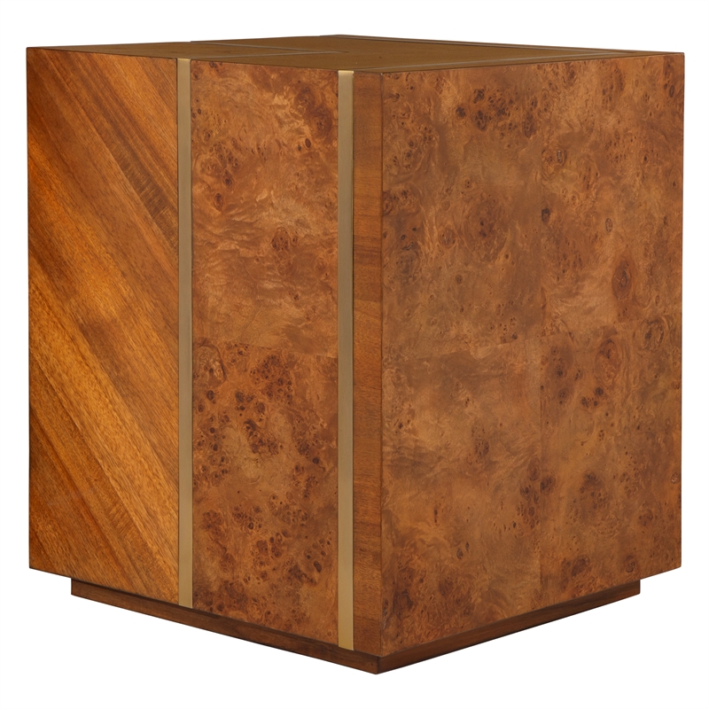 Uttermost Seven Wonders Wooden Side Table in Brown