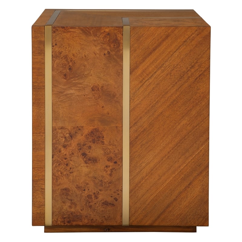 Uttermost Seven Wonders Wooden Side Table in Brown