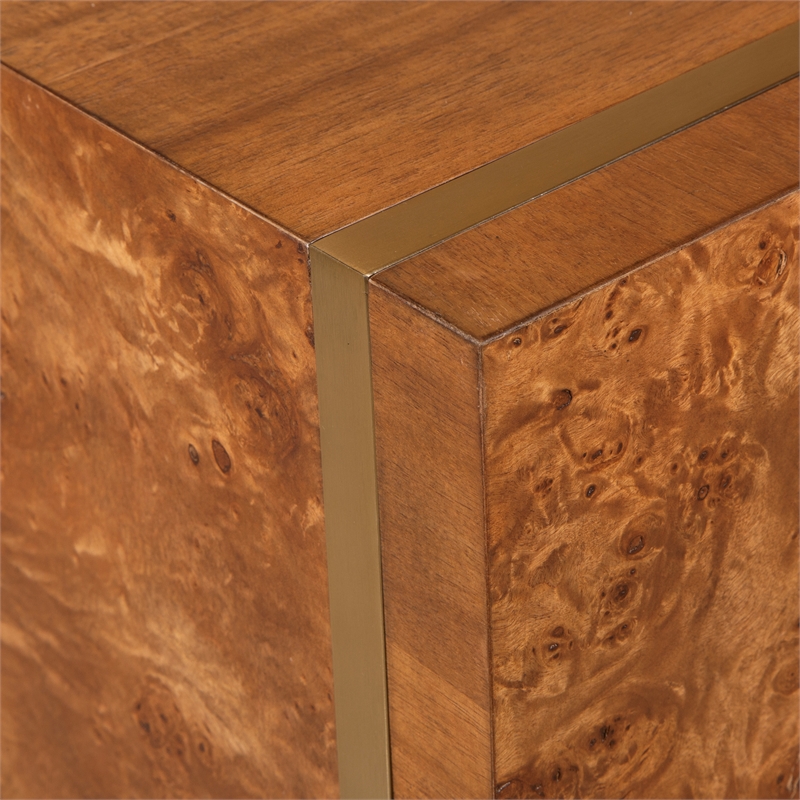 Uttermost Seven Wonders Wooden Side Table in Brown